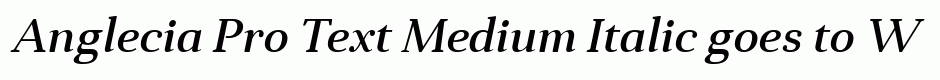 Anglecia Pro Text Medium Italic