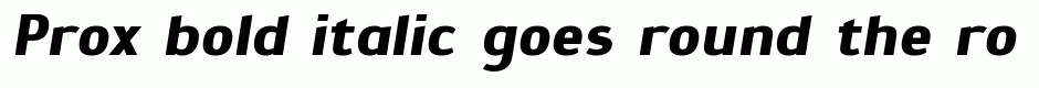 Prox bold italic