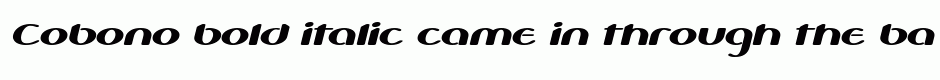 Cobono bold italic