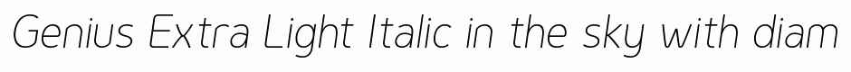Genius Extra Light Italic