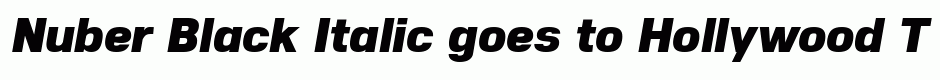 Nuber Black Italic
