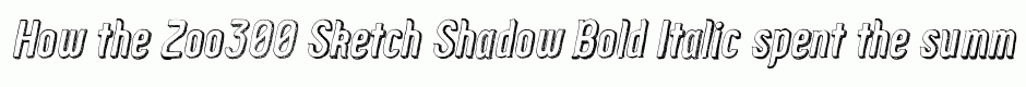 Zoo300 Sketch Shadow Bold Italic