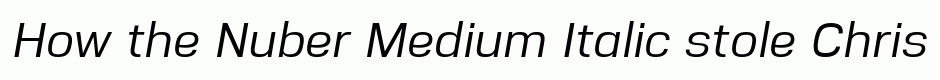 Nuber Medium Italic