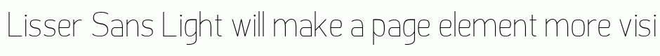 Lisser Sans Light