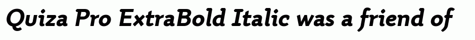 Quiza Pro ExtraBold Italic