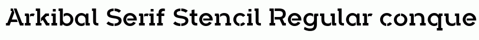 Arkibal Serif Stencil Regular