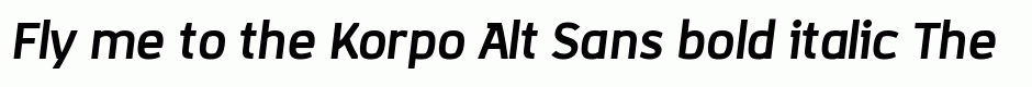 Korpo Alt Sans bold italic