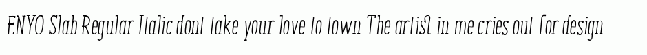 ENYO Slab Regular Italic