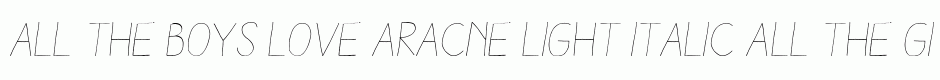 Aracne Light Italic