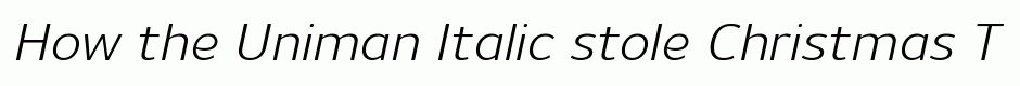 Uniman Italic