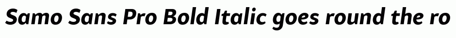 Samo Sans Pro Bold Italic