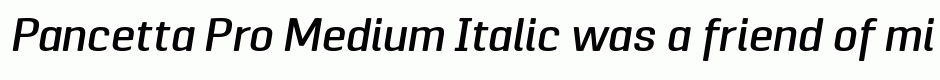 Pancetta Pro Medium Italic
