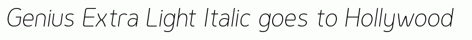 Genius Extra Light Italic