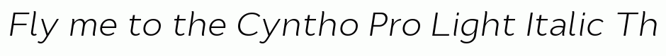 Cyntho Pro Light Italic