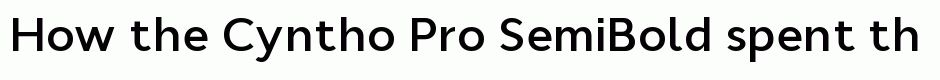Cyntho Pro SemiBold