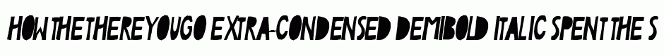 ThereYouGo Extra-condensed DemiBold Italic