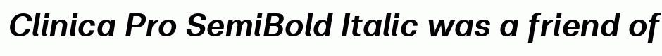 Clinica Pro SemiBold Italic
