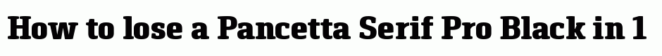 Pancetta Serif Pro Black