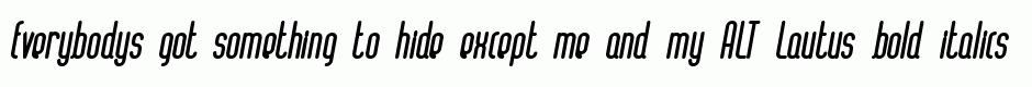 ALT Lautus bold italics
