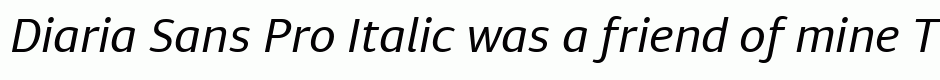 Diaria Sans Pro Italic