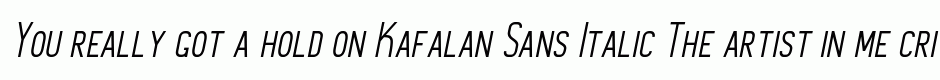 Kafalan Sans Italic
