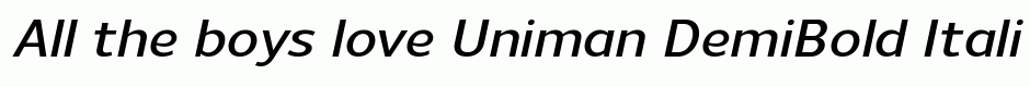Uniman DemiBold Italic