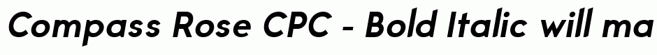 Compass Rose CPC - Bold Italic