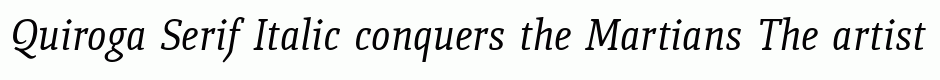 Quiroga Serif Italic