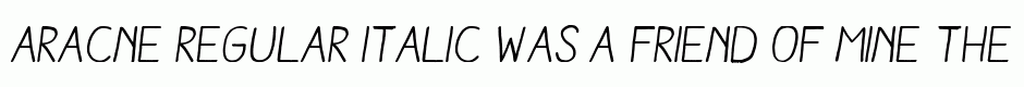 Aracne Regular Italic