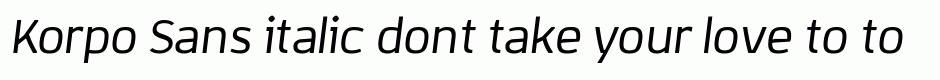 Korpo Sans italic