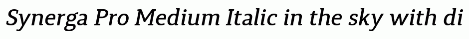 Synerga Pro Medium Italic