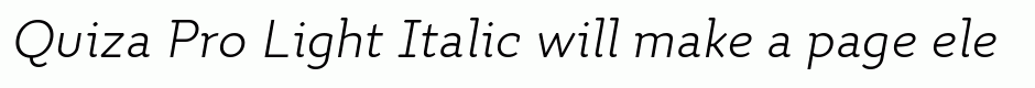 Quiza Pro Light Italic