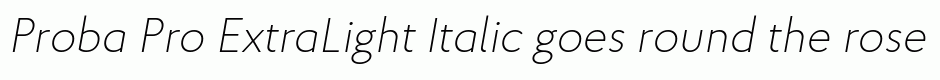 Proba Pro ExtraLight Italic
