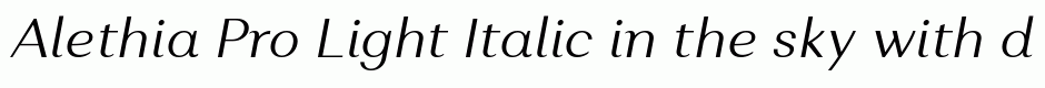 Alethia Pro Light Italic