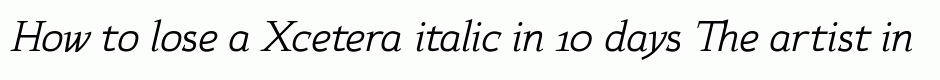 Xcetera italic