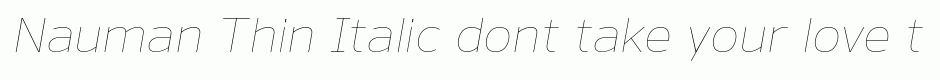 Nauman Thin Italic
