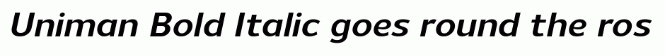Uniman Bold Italic
