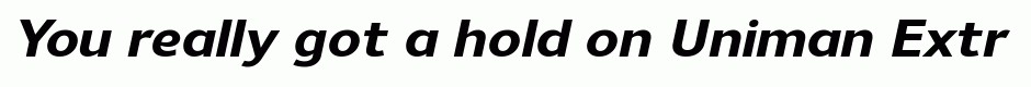 Uniman ExtraBold Italic