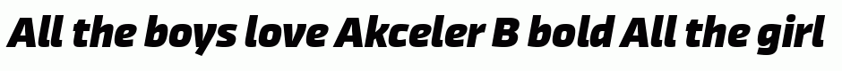 Akceler B bold