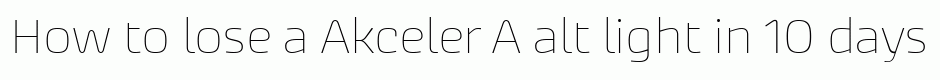 Akceler A alt light