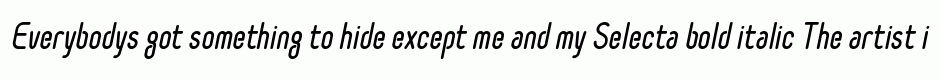 Selecta bold italic