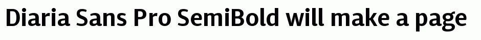 Diaria Sans Pro SemiBold