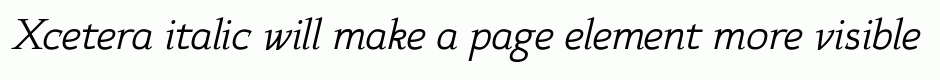 Xcetera italic