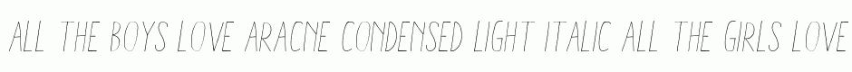Aracne Condensed Light Italic