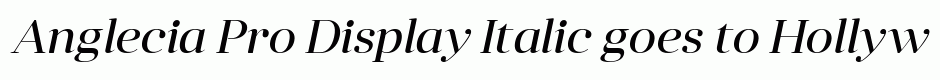 Anglecia Pro Display Italic