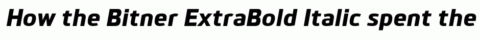 Bitner ExtraBold Italic