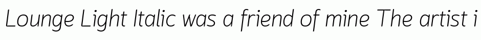 Lounge Light Italic