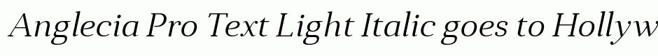 Anglecia Pro Text Light Italic