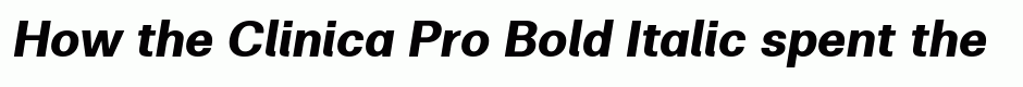 Clinica Pro Bold Italic
