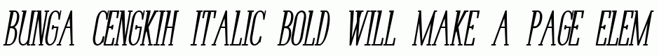 Bunga Cengkih Italic Bold